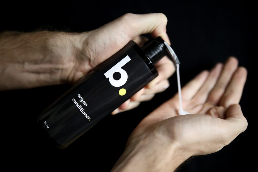 b. argan conditioner in action